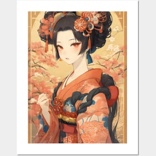 Japanese princess ukiyo e art Posters and Art